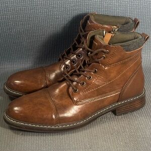 Ashford Hayes‎ Men’s Cade Side Zip Brown Boots Size 7.5